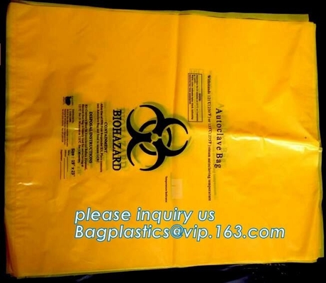 medical waste disposal plastic bag Biohazard garbage bags, medical disposable bag, disposable lab medical biohazard wast