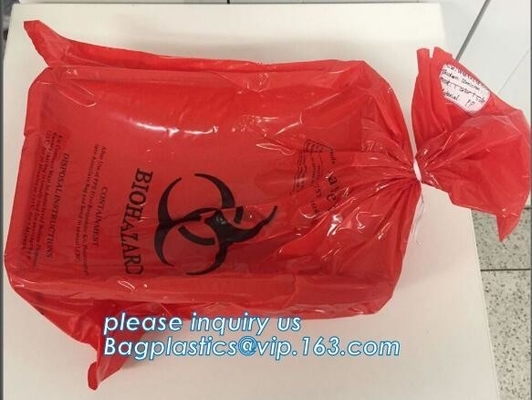 medical waste disposal plastic bag Biohazard garbage bags, medical disposable bag, disposable lab medical biohazard wast