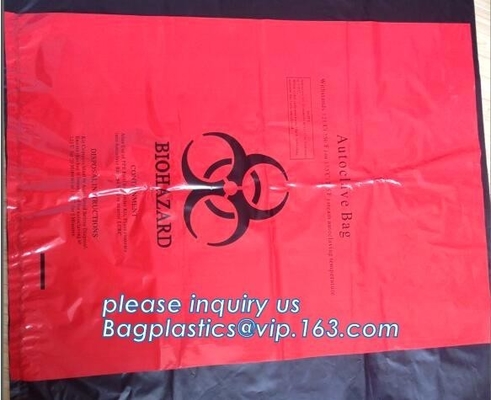 medical waste disposal plastic bag Biohazard garbage bags, medical disposable bag, disposable lab medical biohazard wast