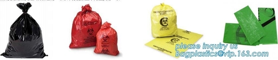 Biohazard Bag Linear Low Density, Red Isolation Infectious Waste Bag, Zip-Closure Biohazard Specimen Bags, bagplastics