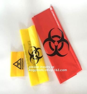 Safty biohazard bag for medical waste, biohazard specimen transport reclosable, Infectious Waste, bagplastics, bagease