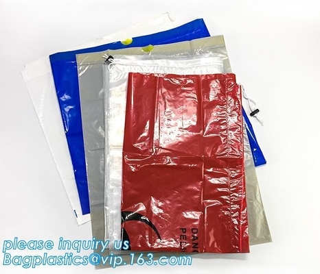 Customized plastic biohazard medical waste drawstring bag, Drawstring Biohazard Bags,Durable Autoclave Medical Packaging