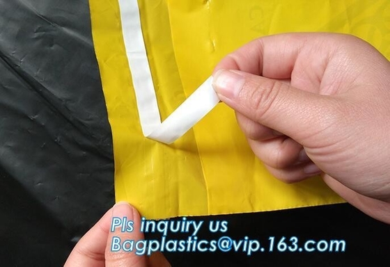 Adhensive tape bag, self seal bagsYellow/red/black biohazard infectious/medical waste bag/liner with drawcord/drawstring