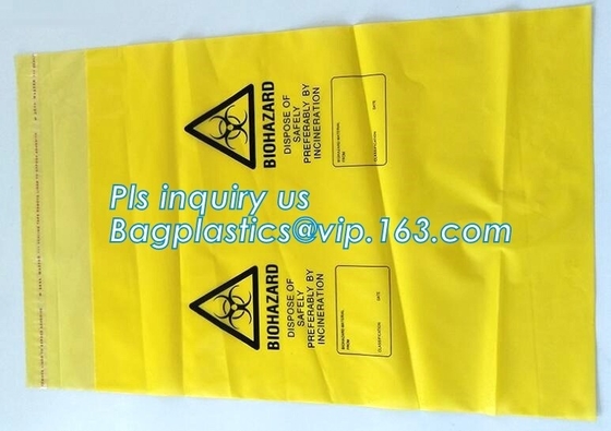 Medical Biohazard Bag/self sealed biohazard waste bag, Medical Disposable Plastic Bags/Self Sealing Sterilization Bag/ Z