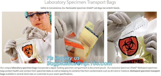 Color Custom Super Large Biohazard Waste Bag, Biohazard Collection Bags/Custom Colored sterile medical bags bags for Lab