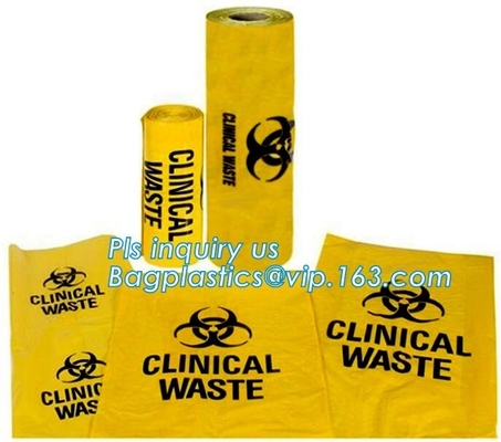 High temperature resistance 120C Biohazard Garbage Bags Medical Wast Bags for Sterilization Used in Hospital, bagease