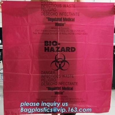 medical waste disposal plastic bag Biohazard garbage bags, Colored medical Infectious waste bags, biohazard garbage bags