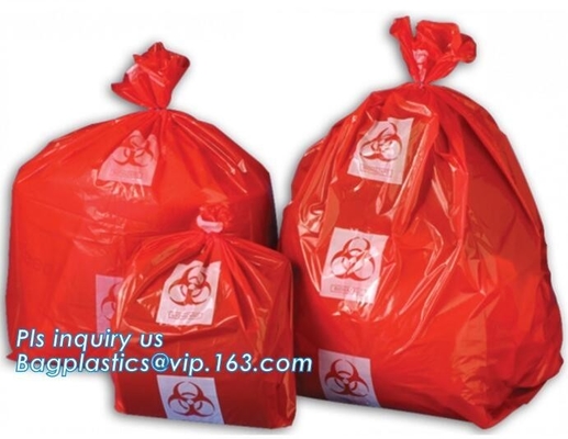 30 Gallon 33&quot; X 40&quot; Red Isolation Infectious Waste Bag / Biohazard Bag High Density 17 Microns - 250 / Case, bagease