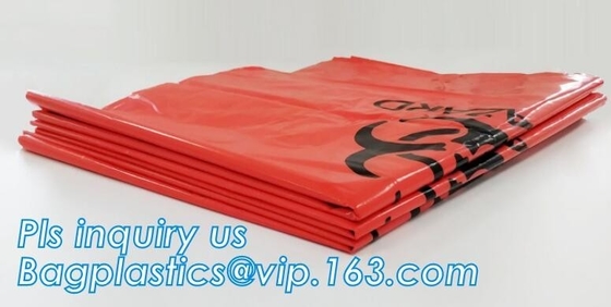 8-10 Gallon Medical Waste Trash Bags Compostable Biohazard Waste Bags Infectious Waste Basure Infecciosa Bags, bagplasti