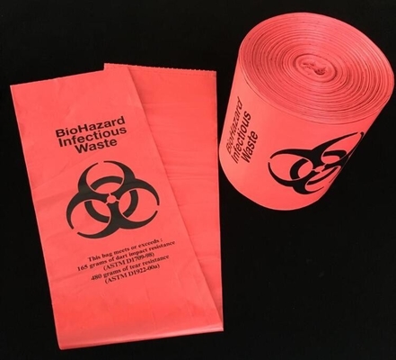 Biodegradable Plastic Hospital biohazard waste bags, Soiled Linen Bags, autoclavable ldpe medical biohazard waste plasti