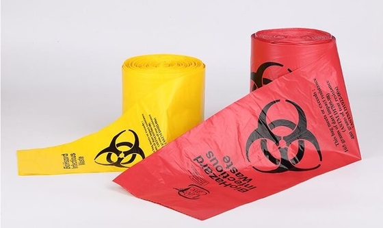 Medical waste garbage bags / Yellow Red Medical waste garbage bags/ Infections Linens Waste Bags, Biohazard &amp; Linen Bags