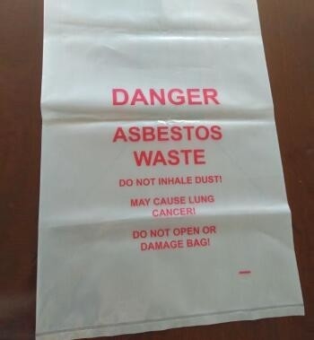 Big Biohazard Garbage Bags Danger Words Printed  Asbestos Waste Removal