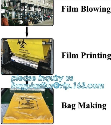 Heavy Duty Autoclavable Biohazard Bags Asbestos Packaging Industrial