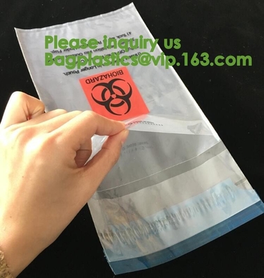 Bio-Medical Hazardous Waste bag, Bio-Hazard Specimen pouch Printed Medical Mart, Biological Waste Management