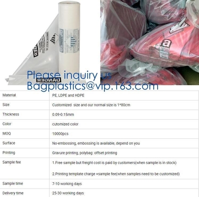 Plastic Manufacturer Extra Large Heavy Duty Clear Asbestos Garbage Removal Construction Waste Bags, bagplastics, bagease