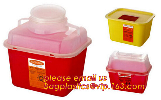 Rectangle safe sharp container, Medical Disposal Bin Sharp /Safe SharpS Containers plastic medical sharp containers