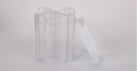 Premium clear plastic weekly pill holder one grid each day with pill splitter, one week 4case plastic pill container pil
