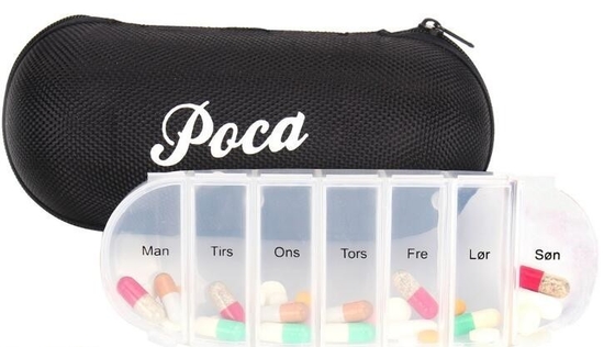 new style 7case plastic pill box with glasses box, one week 28 compartment with biger box plastic pill holder, Pop up pl