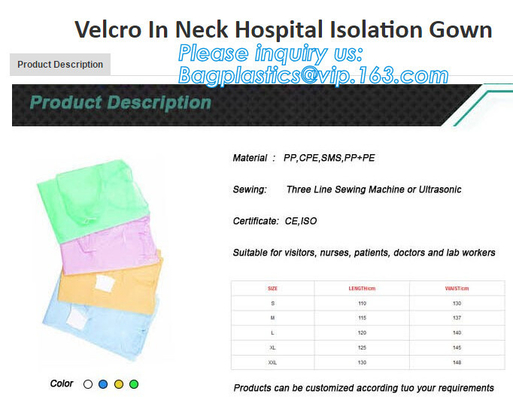 Sterile Disposable Surgical Gown,Long sleeves disposable hospital isolation gowns,Manufacturer Supplier surgical gown ma