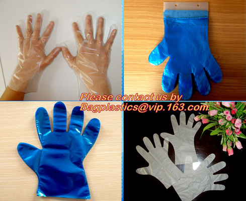 Poly Gloves, Embossed, Premium Cast Polyethylene (CPE), Powder Free, Medium, Clear Food Prep Glove, Safety protection