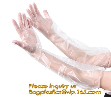 Biodegradable Pe Plastic Disposable Clean Gloves,Wholesale sanitary recyclable pe plastic hand gloves for cleaning BAGEA