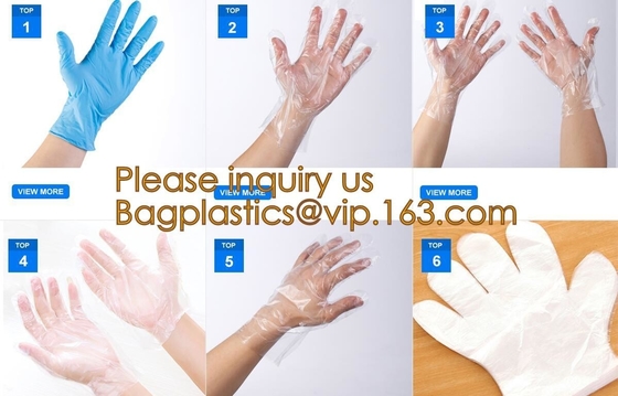 Biodegradable Pe Plastic Disposable Clean Gloves,Wholesale sanitary recyclable pe plastic hand gloves for cleaning BAGEA