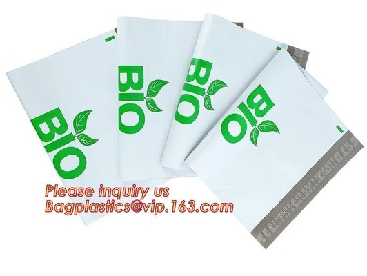 Corn starch Plastic delivery envelopes compostable biodegradable mailing courier bags,2.4Mil heavy duty biodegradable an