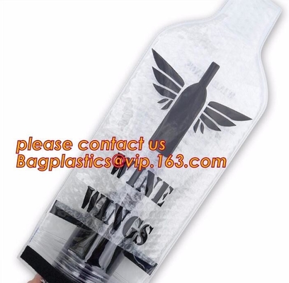 OEM Biodegradable Mailing Bags Zipped Bottom Bottle Wrap Sleeves Air Wine Slip