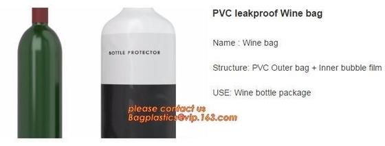 OEM Biodegradable Mailing Bags Zipped Bottom Bottle Wrap Sleeves Air Wine Slip