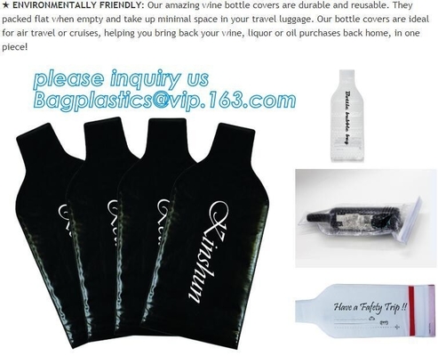 Wine Bag & Ice bag,Wine Bag Beer Bottle Cooler, Ice Chiller Freezable Carrier, Plastic Wine Bottle Protector Bubble Tra