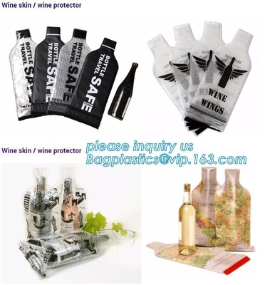 Wine Bag & Ice bag,Wine Bag Beer Bottle Cooler, Ice Chiller Freezable Carrier, Plastic Wine Bottle Protector Bubble Tra