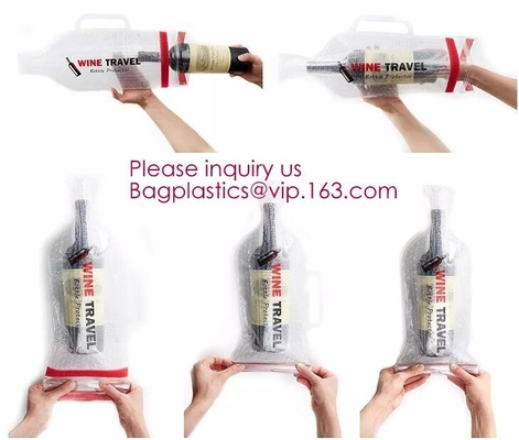 Bottle Protector Bubble Travel Bag,Travel Trip Bag With Bubble Inside And Double Zip lockkks,Sleeve Travel Bag - Inner Skin