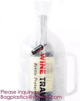 Bottle Protector Bubble Travel Bag,Travel Trip Bag With Bubble Inside And Double Zip lockkks,Sleeve Travel Bag - Inner Skin