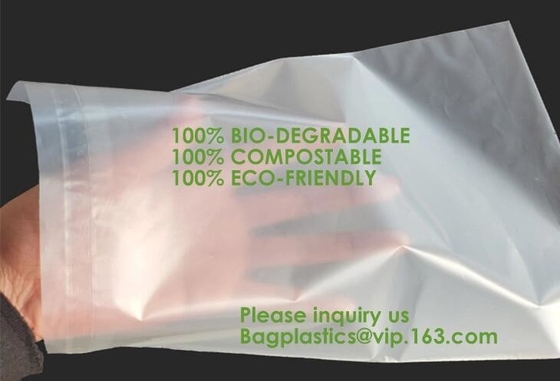 Compostable biodegradable packaging mailing bag with handle,Biodegradable compostable plastic courier shipping envelope