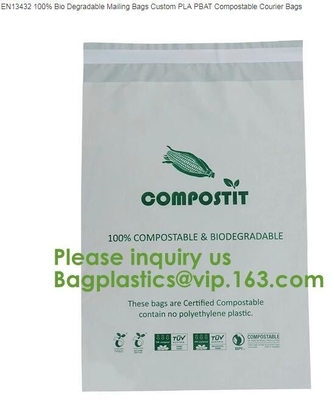 Biodegradable compostable plastic courier shipping envelope custom 10x13 matte black poly mailers bag bagplastics bageas