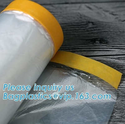 self adhesive auto painting pre-taped masking film auto paint shelding function taped masking film, mold plastic auto