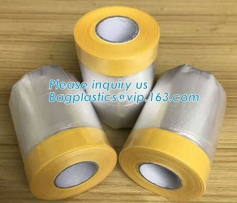 self adhesive auto painting pre-taped masking film auto paint shelding function taped masking film, mold plastic auto