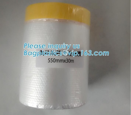 Disposable Plastic Car Seat Covers Self Static Cling Masking Film PE Protection Film With Tape