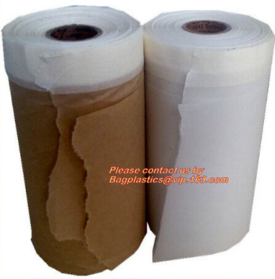 PAPER Adhesive Plastic Car Seat Covers Masking Film Car Painting With Masking Tape