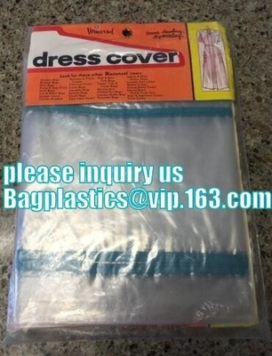 Clear Vinyl Showerproof PEVA Plastic Garment Suit Clothes Shoulder Dust Covers,Foldable garment storage bags dust proof