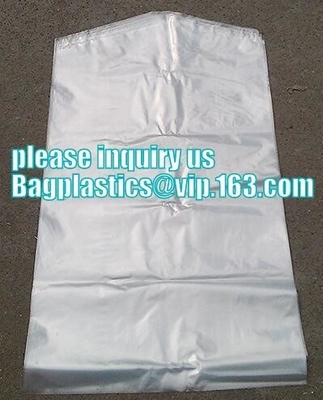 commercial clear pe ldpe poly hotel laundry roll up suit garment packaging dry cleaning cover plastic polythene bag for