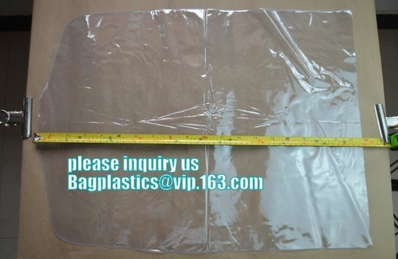 fashion disposable clear ldpe poly laundry suit garment packaging dry cleaning cover plastic bag for clothes on roll