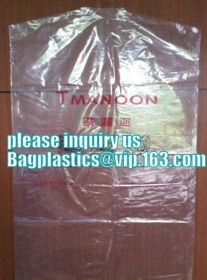 garment packaging bag cover dry clean poly garment bag rolls,laundry dry cleaning garment bag,Clear Polythene 21x4x54'',