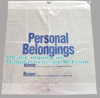 Dissolvable Laundry Bags Drawstring Patient Belongings Bag With Rigid Handle