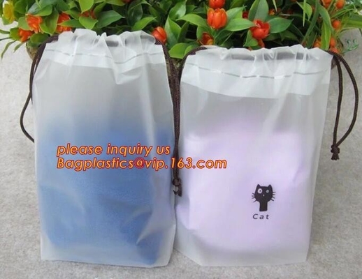 Cotton String Biodegradable Laundry Bags Custom Drawstring  Logo Printed