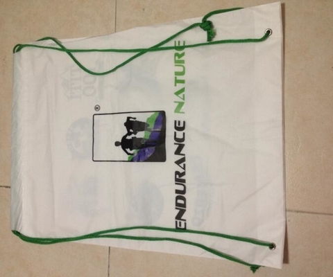 Hotel Travel Biodegradable Laundry Bags Customized Logo Drawstring