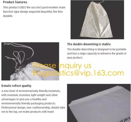 Eco Friendly Biodegradable Laundry Bags Carry Handy Shoulder Straps