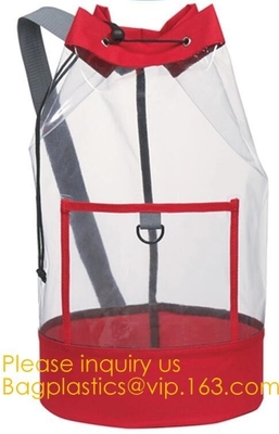 Eco friendly Biodegradable Laundry Bags Backpack Duffel Sport Polyester String
