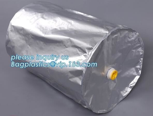 IBC HIGH-BARRIER FOIL LINER, Aluminum laminated round bottom liners, Rigid Round Bottom Drum Liners, Drum Liner, Drum Li