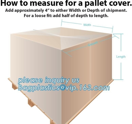 48 x 48 x 96&quot; 1 Mil ldpe Clear Pallet Covers, Eco-friendly Reusable Pallet Wrap Pallet Cover, Disposable CPE Waterproof